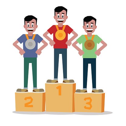 Winners podium