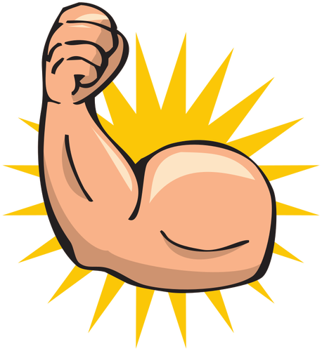 Flexing muscles
